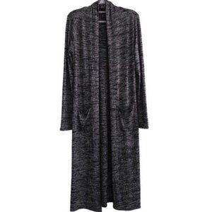 White House Black Market Long Sleeve Open Front Marled Knit Duster Cardigan S